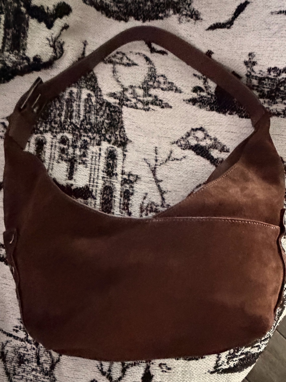 HAMMITT Zippered Tom/Med in Espresso 
Belted Suede/Gun Metal - Picture 4 of 13